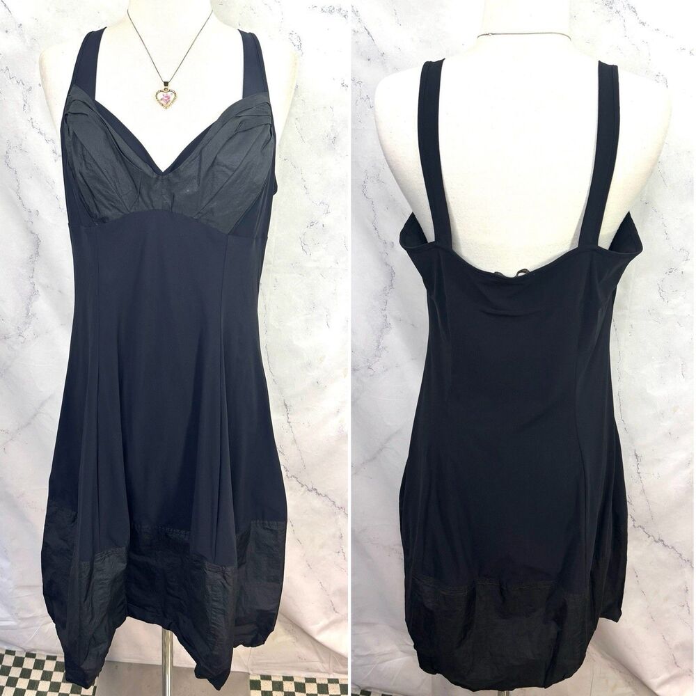Vtg Marithé + Francois Girbaud MFG Balloon Mini Dress Womens M whimsigoth Black